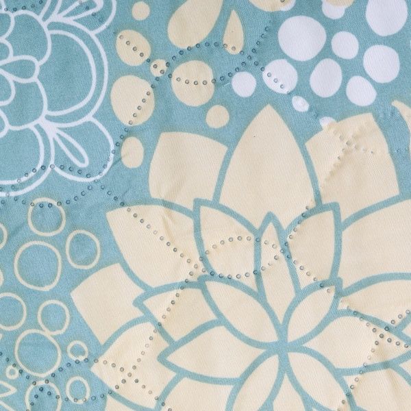 Покрывало Цветы 145x210 см UP! (Underprice) бирюзовый 