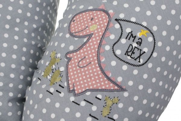 Подушка для годування IDEIA Standart Dinosaur 35х200 см сірий 