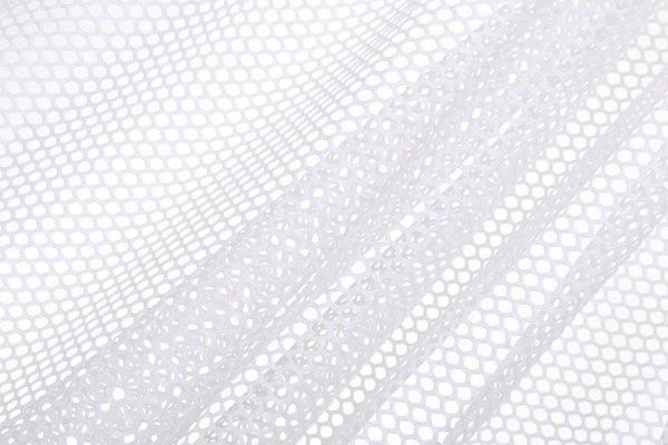 Ткань тюлевая крупная сетка 295 см белый 