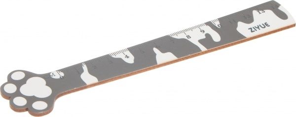 Линейка Лапки котенка бело-коричневый 14 см