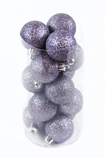 Набір ялинкових куль графіт d85 мм 16,5 см 15 шт./уп. 