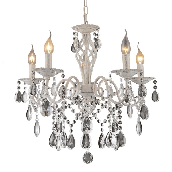 Люстра Victoria Lighting 5x40 Вт E14 білий Barbara/SP5 