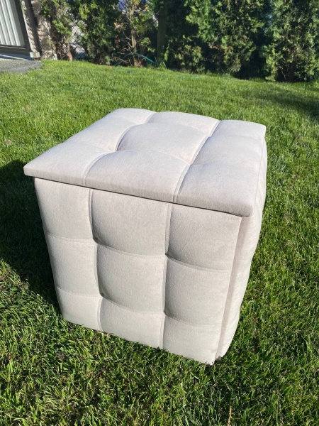 Пуф-трансформер з бежевого велюру 5 в 1 бежевий 