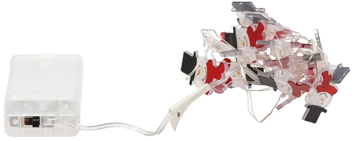 Гирлянда Снеговик светодиодная (LED) 20 ламп 2,2 м (LED0207)