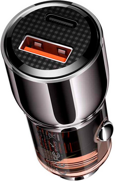 Автомобильное зарядное устройство Xo CC58 1xUSB-A/1xUSB-C 95W Car Charger Gray (CC58_TARNISH)