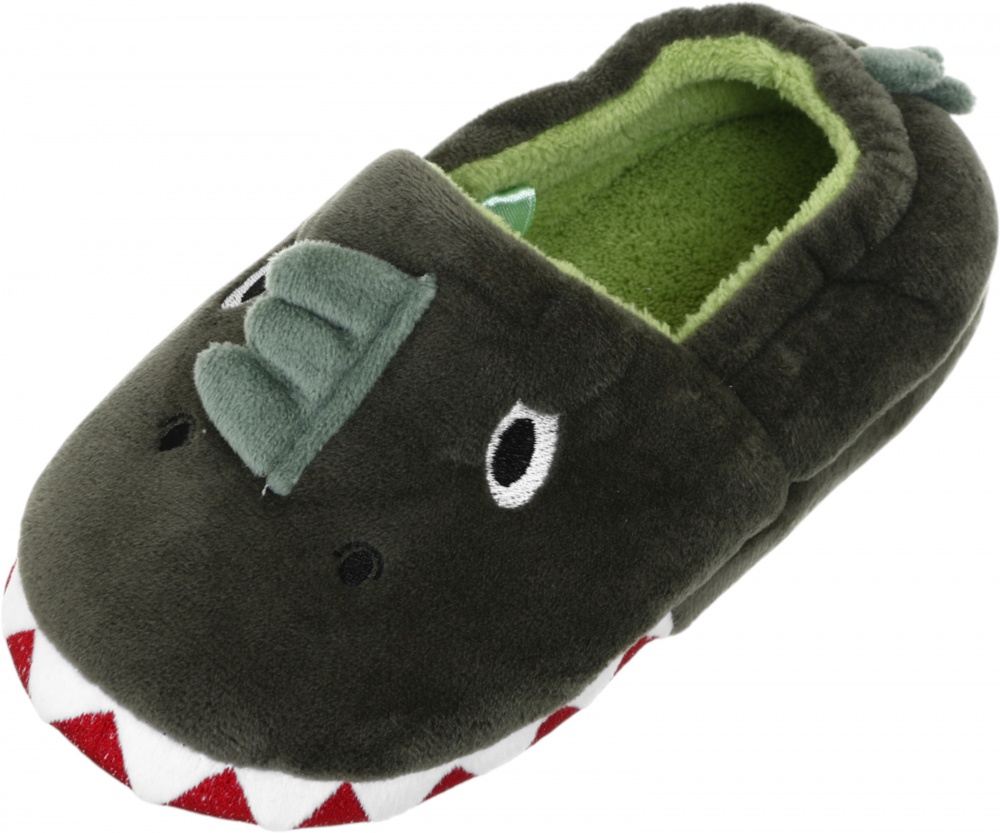 Тапочки для мальчиков HW с аркой Крокодил р.24-25 зеленый NULL