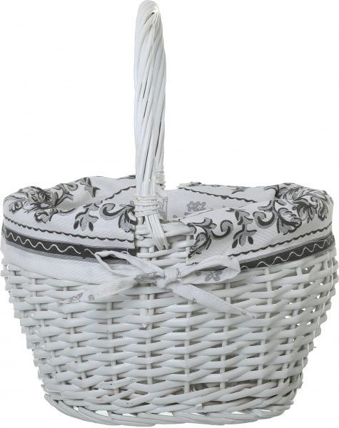 Корзинка плетеная с текстилем 29х22х17/33 см EBE18-7-2 