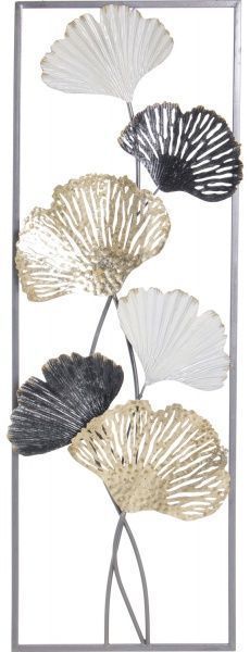 Декор настенный Клевер 89x31 см черный/золото 