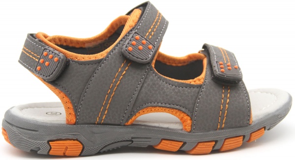 Сандалии для мальчика р.32 серый с оранжевым UTSH-SK4012/orng/32 