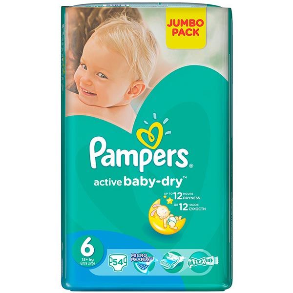 Подгузники Pampers Active Baby 6 13-18 кг 52 шт.