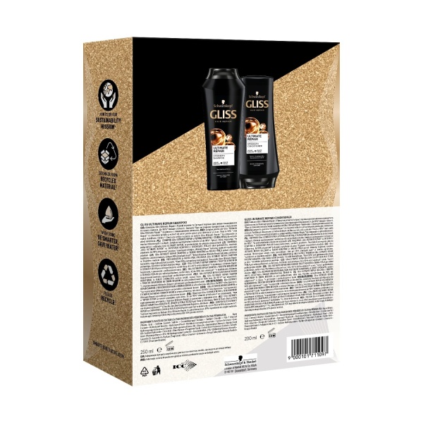 Набор подарочный для женщин Gliss Kur Ultimate Repair Шампунь 250 мл + Бальзам 200 мл