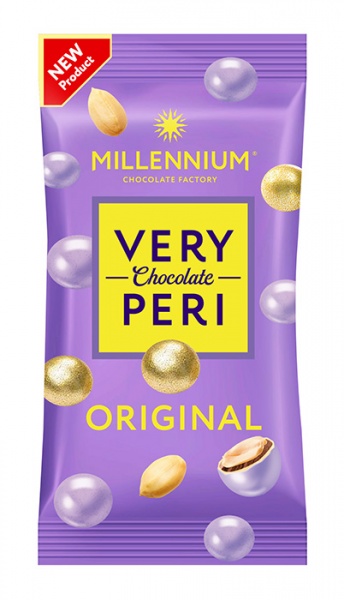 Драже Millennium Original Арахис в молочном шоколаде и цветной глазури 50 г (Very Peri) 