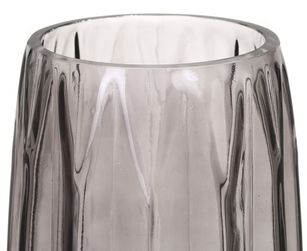 Ваза стеклянная Valley 28 см серая прозрачная JY-23DFX703A