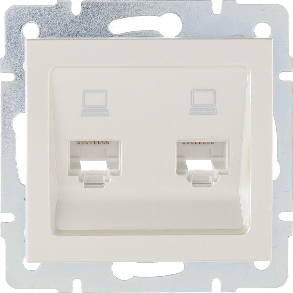 Розетка комп’ютерна Lezard Rain перлинно-білий 703-3088-141