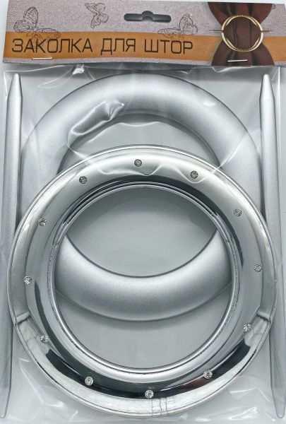 Декор Круг со стразами d150 мм серебро глянец С002-2 MISLT