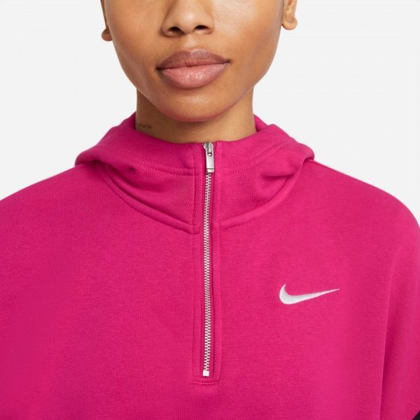 Джемпер Nike W NSW ICN CLSH HOODIE QZ MIX CZ8164-615 р. L малиновый