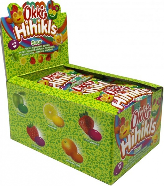Драже жевательные Okki з кислинкой Hihikls Sour ассорти