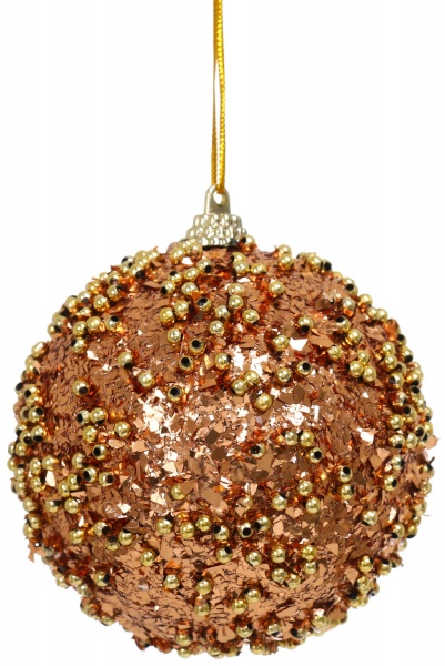 Шар новогодний 80 мм золотой CAA126720