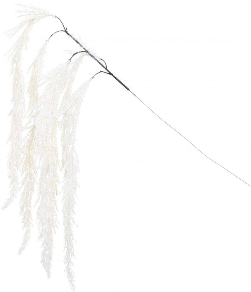 Веточка декоративная верба 92 см белый