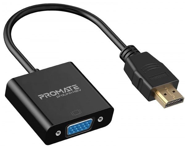 Перехідник Promate HDMI-VGA 0,2 м чорний (prolink-h2v.black) 