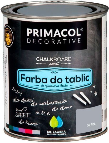 Фарба грифельна PRIMACOL DECORATIVE грифельна сірий 0,75 л 0,9кг