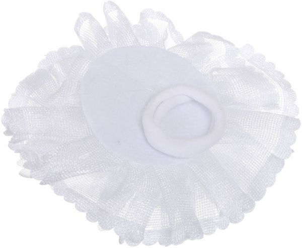 Бант Акцент середній В2027 10 см білий