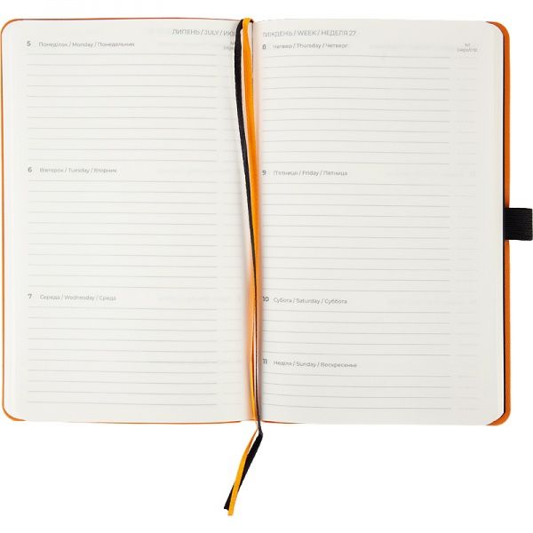 Щотижневик 2021 Partner Soft А5- помаранчевий Axent 46568