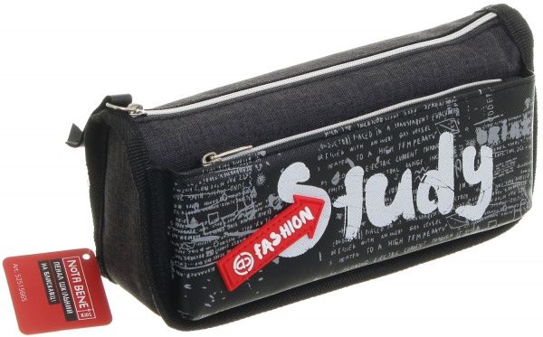 Пенал на блискавці Study Nota Bene чорний