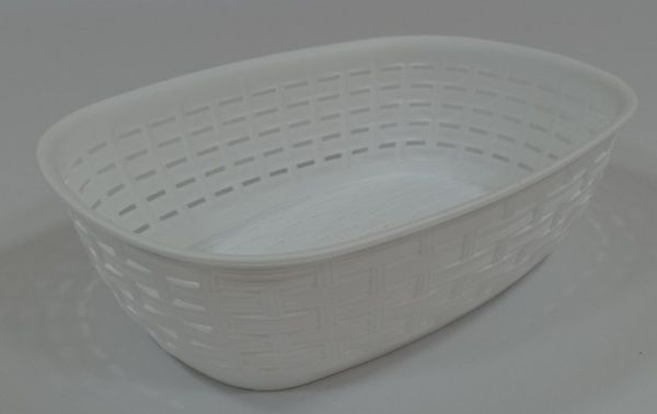 Корзинка плетеная 25,5x18,5x7,5 см белая Plastic's Craft