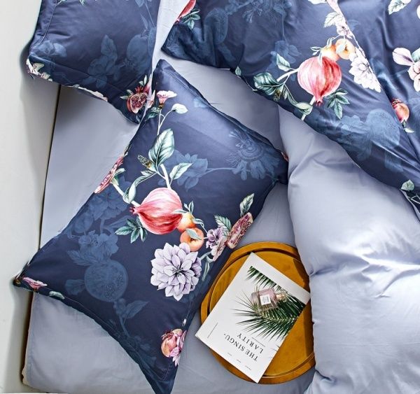 Комплект постельного белья семейный 16HB411 синий Word of Dream 