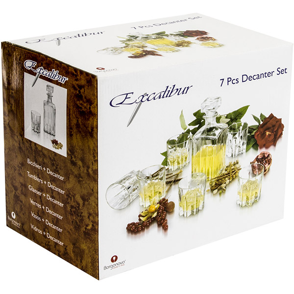 Набір Borgonovo Excalibur 330 мл 6 шт + графін