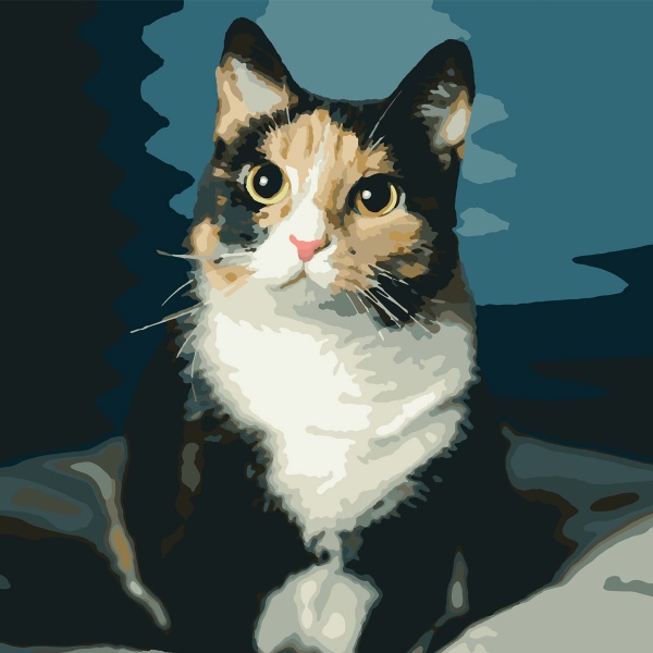 Картина за номерами Три кольори – на щастя 954022 40x50 см Santi 