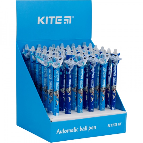 Ручка кулькова KITE Shark синя 60897 