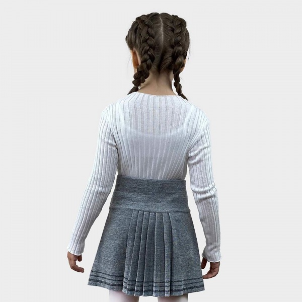 Юбка Герда с люрексом меланж ART KNIT серый 022459 