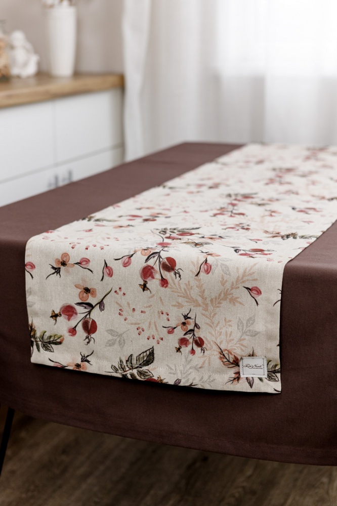 Дорожка (раннер) Шиповник 40x140 см бежевый с рисунком La Nuit