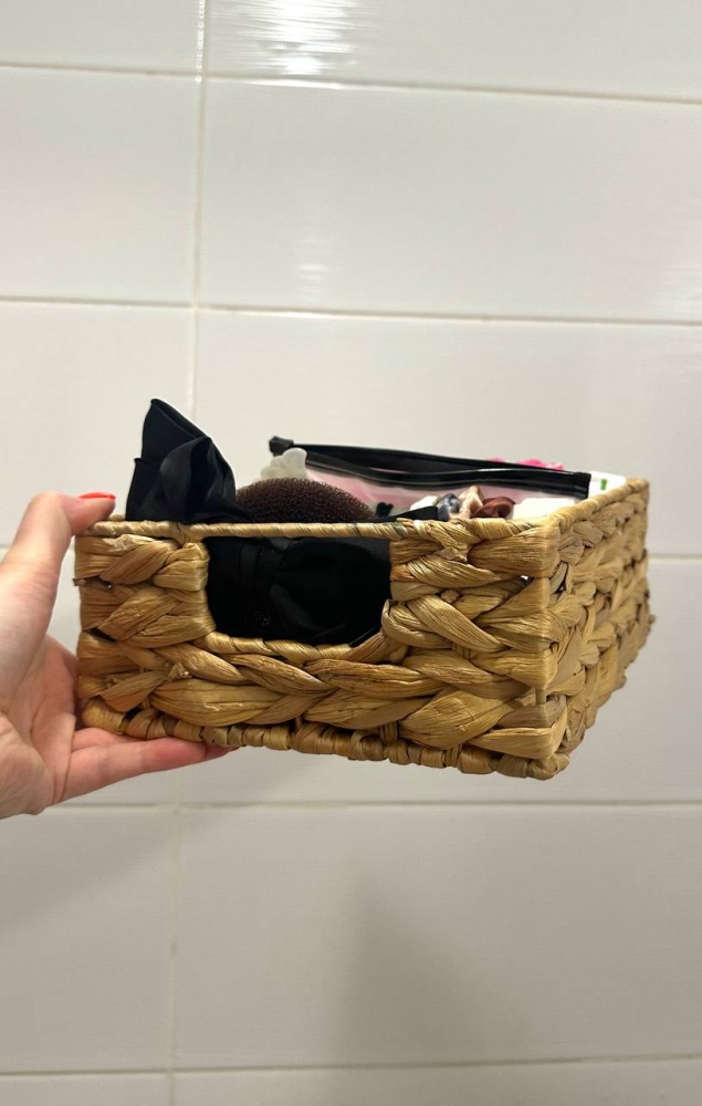 Корзина Sona с ручками бежевая 25х20х9 см