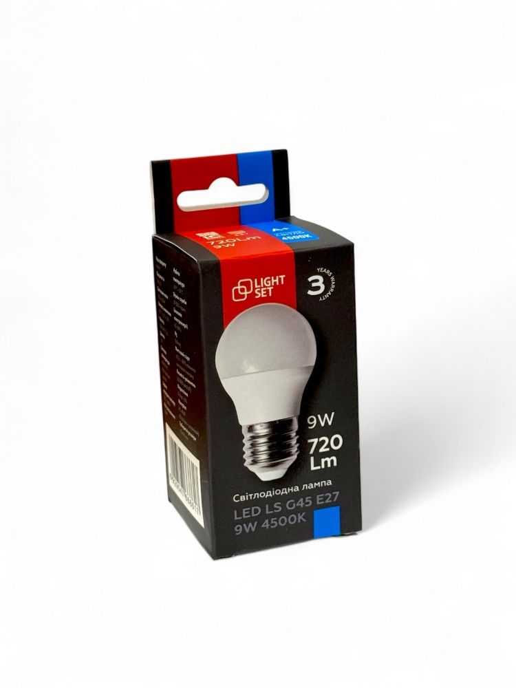 Лампа світлодіодна LIGHT SET LS 9 Вт G45 E27 220 В 4500 К
