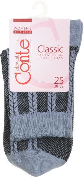Шкарпетки Conte CLASSIC (рельефні) 16С-58СП 086 р. 25 сірий 