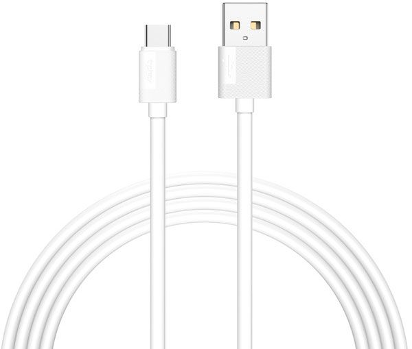 Кабель T-PHOX USB Type-C 1.2 м білий (T-C801 white) Nets 