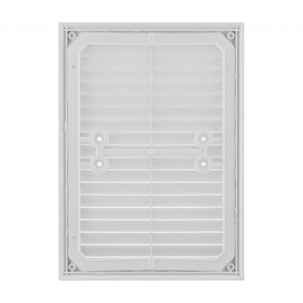 Гратка для вентиляції MiniMax з сіткою проти комах 265 х 190 мм (1105) пластик білий 