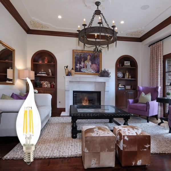 Лампа світлодіодна LightMaster FIL Deco CF37 4,5 Вт E14 2700 К 230 В LB-659 