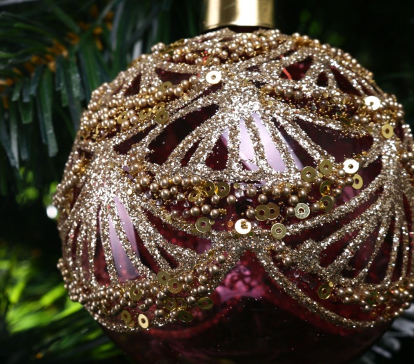 Шар новогодний 80 мм в ассортименте ABT620890