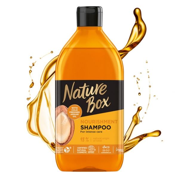 Шампунь Nature Box Арган для слабкого волосся Cosmos NAT 385 мл