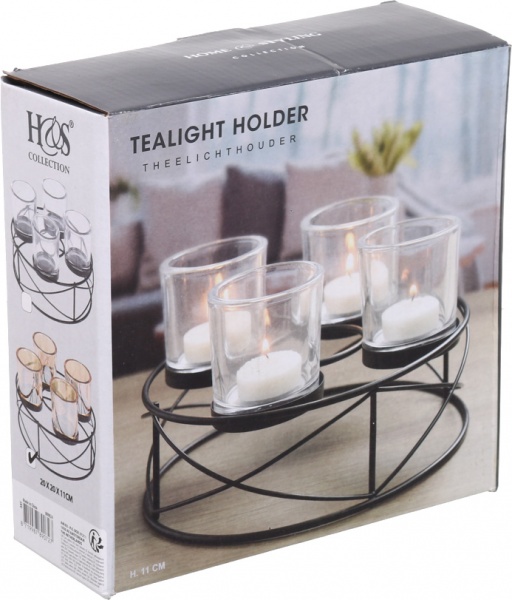 Свічник для 4 свічок 205x205x112 мм