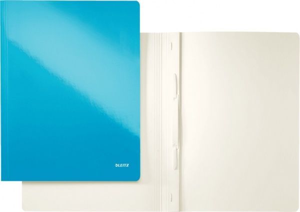 Скоросшиватель WOW 250 л. А4 синий металлик 30010036 Leitz