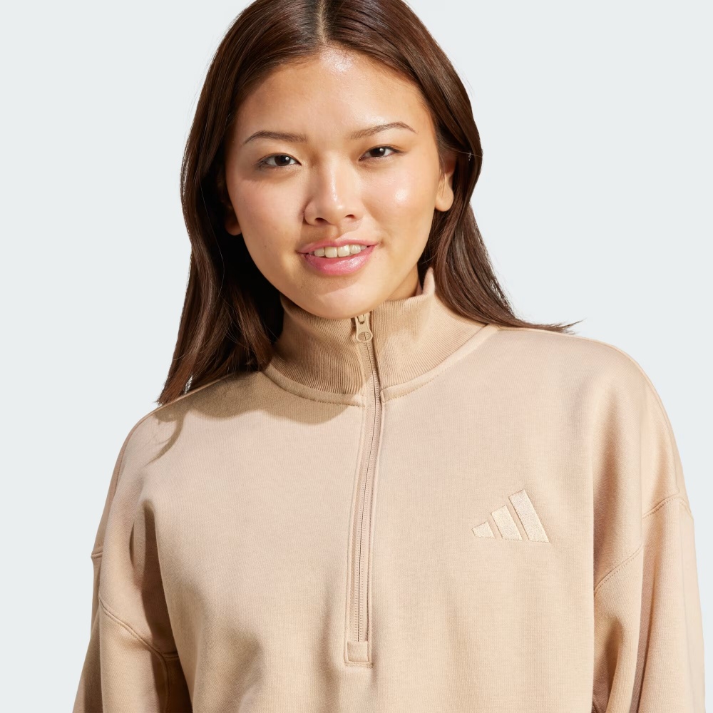 Джемпер Adidas ALL SZN Fleece Loose Quarter-Zip JV7248 р.M коричневый