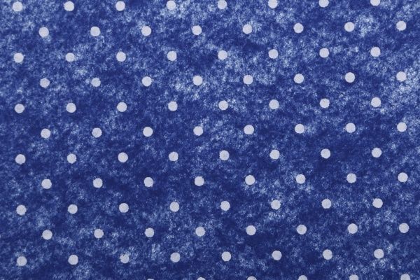 Фетр с принтом Горох синий, 165096 1 мм, 33х42,5 см
