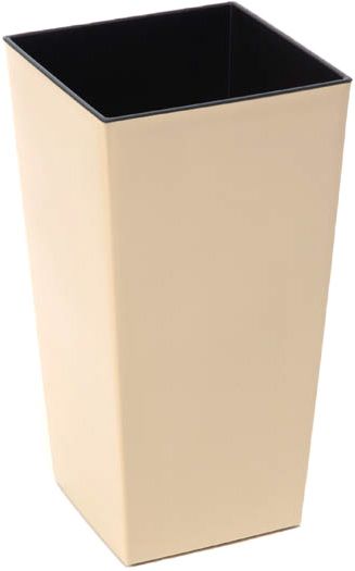 Горшок пластиковый Lamela Финезия квадратный 19,5л капучино 