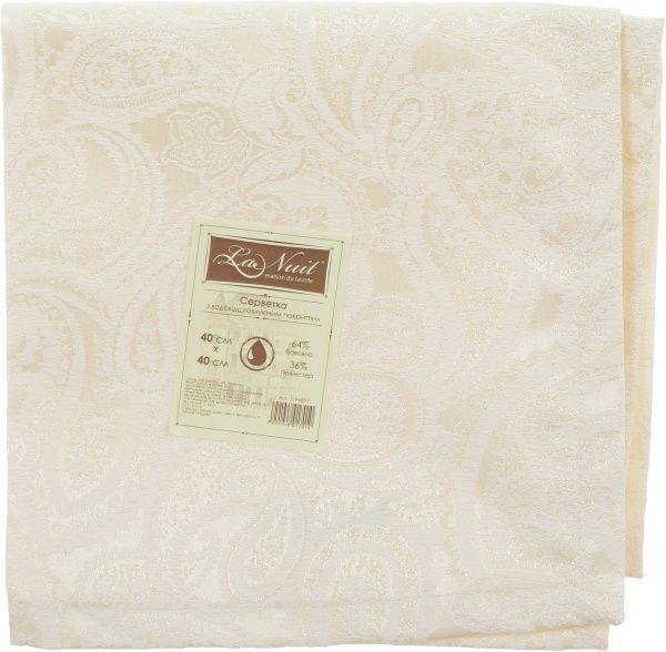 Серветка La Nuit Арль 40x40 см бежевий 