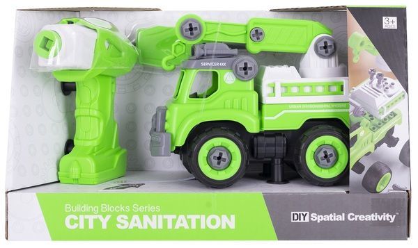 Ігровий набір DIY Spatial Creativity Конструктор Будівельний кран з електричним двигуном CJ-1365129